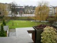 Ausblick vom Balkon auf die "Hönne"