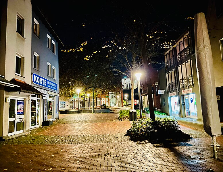 Teilbereich der Fußgängerzone von Fröndenberg in der Winschotener Straße